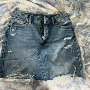 Old Navy Denim Skirt with Button Fly